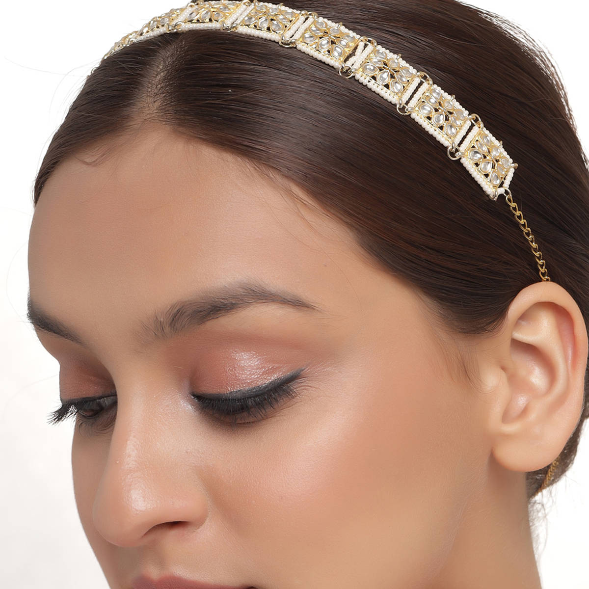 SHOSHAA Gold-Plated Beaded Hairband