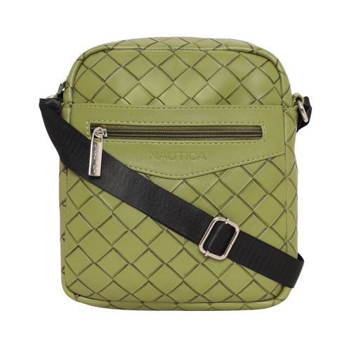 Buy Nautica Green Textured Pu Sling Bag Online
