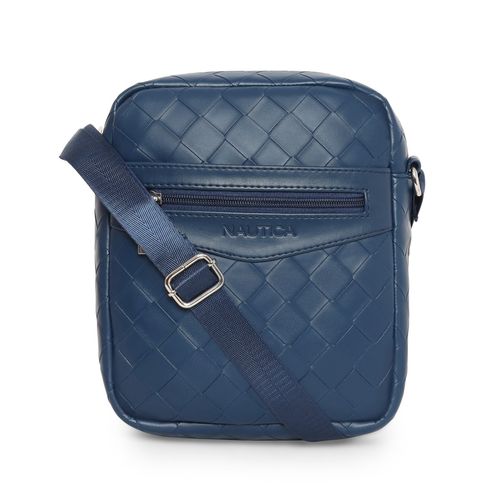 Buy Nautica Navy Blue Textured Pu Sling Bag Online