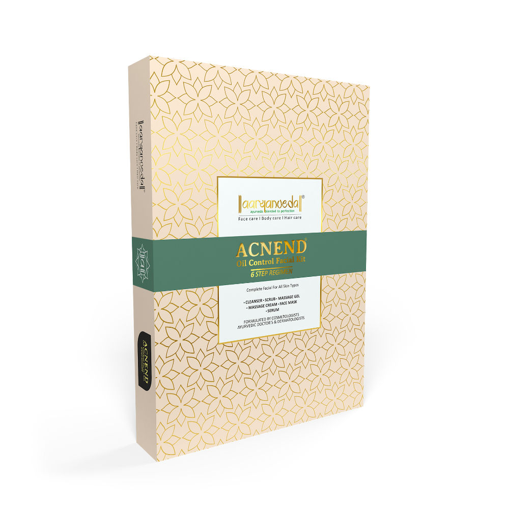Aryanveda Acnend Oil Control Facial Kit, A Complete Facial Kit Solution For All Skin Types