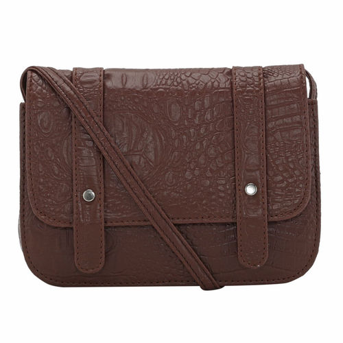 Buy Toteteca Croco Sling Bag Female Brown Online