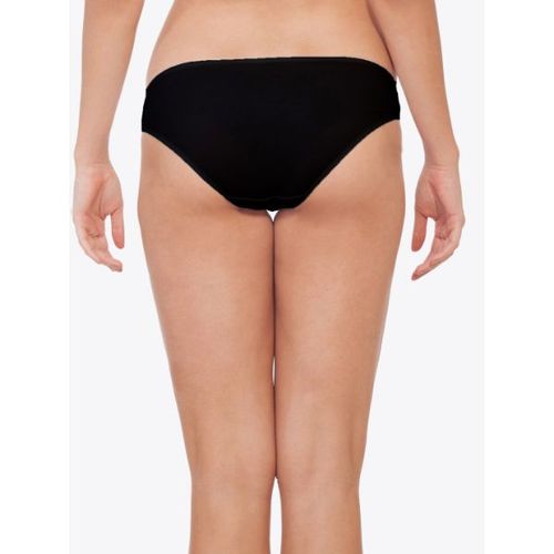 Buy SOIE Cotton Mesh Bikini Panty - Black Online