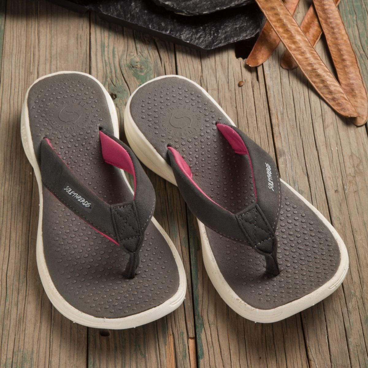 SOLETHREADS Sally Grey Solid Women Flip Flops (UK 9): Buy SOLETHREADS Sally  Grey Solid Women Flip Flops (UK 9) Online at Best Price in India | Nykaa