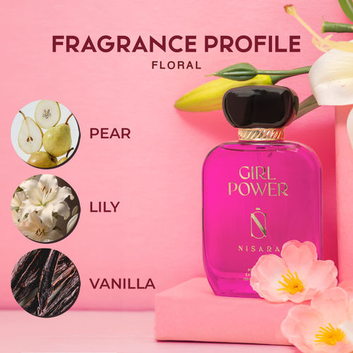NISARA Girl Power Eau De Parfum For A Long Lasting Floral Vanilla  Fragrance Perfume For Women
