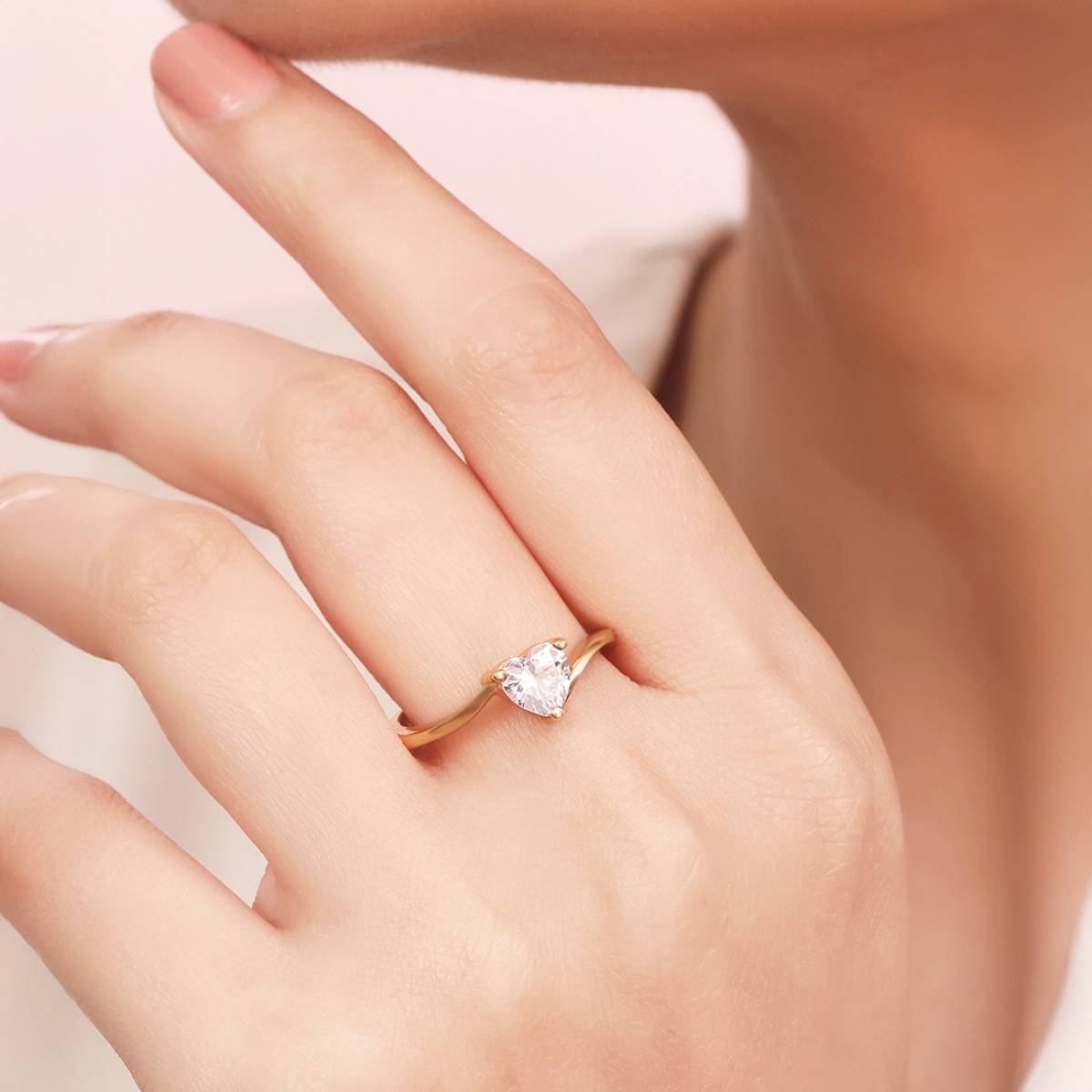 Zavya 925 Sterling Silver White Stone Emerald-Halo Adjustable Ring