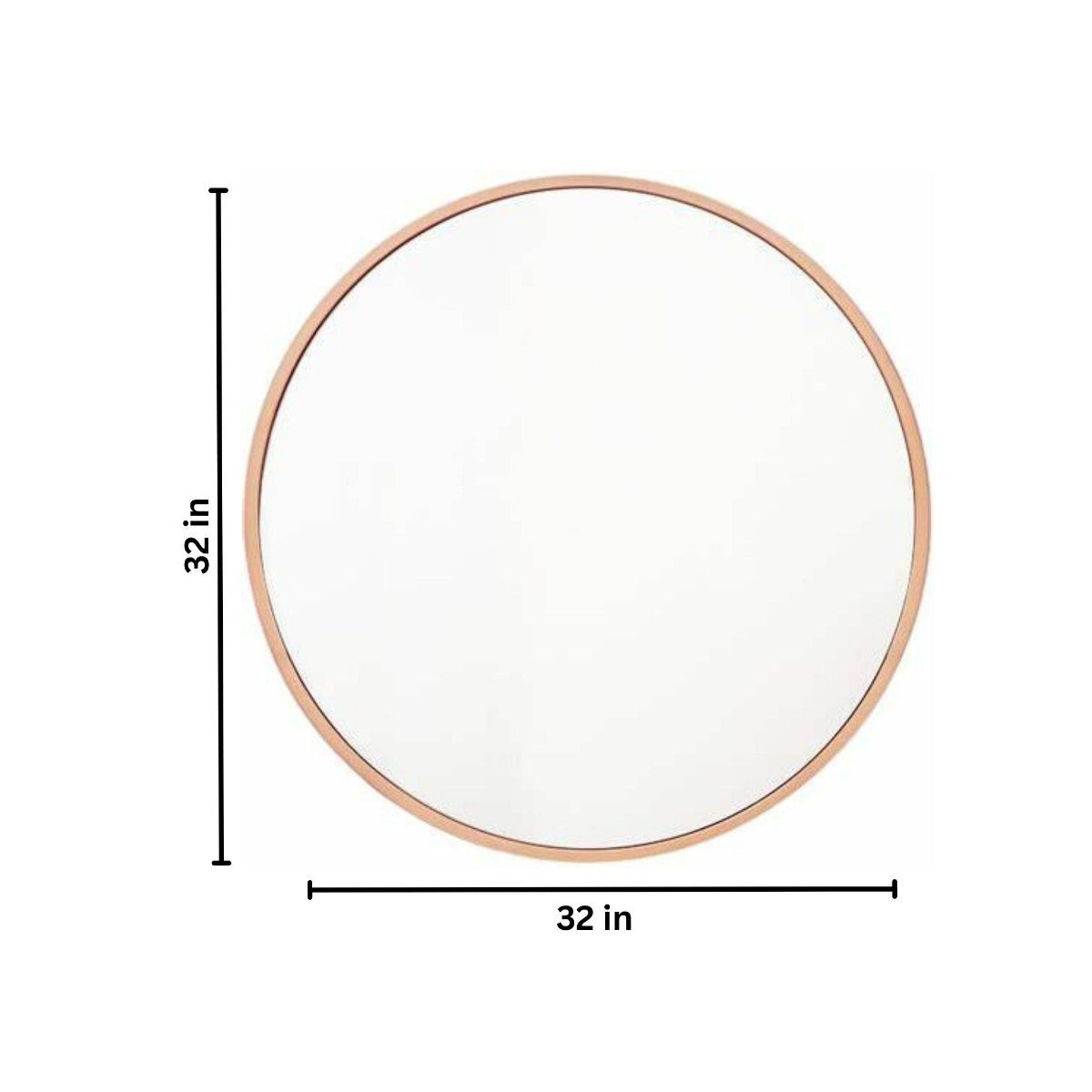 CasaGold Rose Gold Round Mirror 24 Inch: Buy CasaGold Rose Gold Round ...