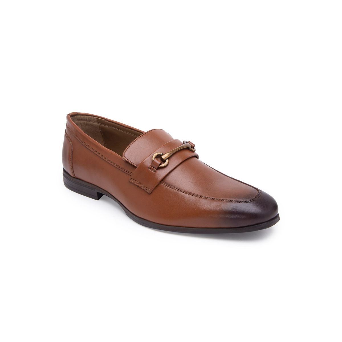 Allen Cooper Tan Leather Formal Shoes - 7