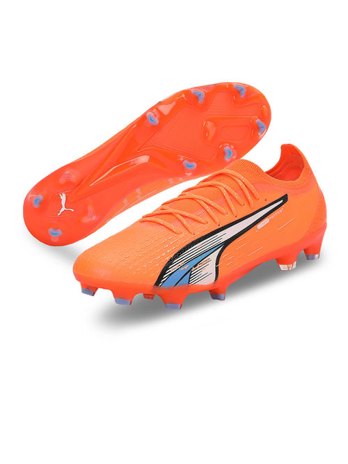Puma Ultra Ultimate Fg Ag Unisex Orange Football Shoes (UK 3)