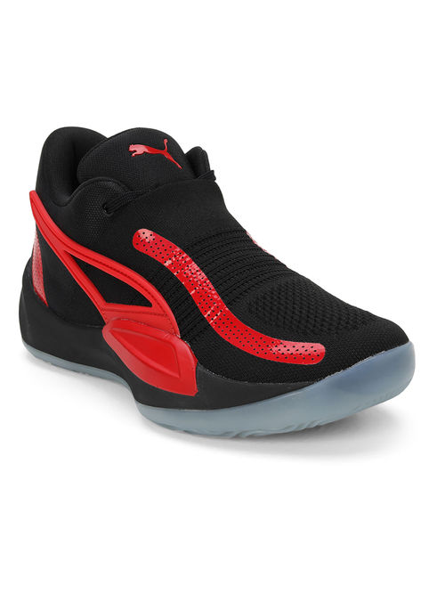 Puma Rise Nitro Unisex Black Basketball Shoes