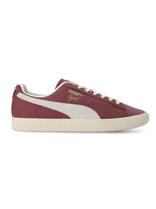 Buy Puma Clyde Base Unisex Burgundy Sneakers Online