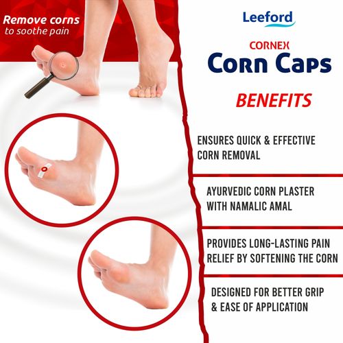 Buy Leeford Cornex Foot Corn Cap Medicated Plaster Bandage Online