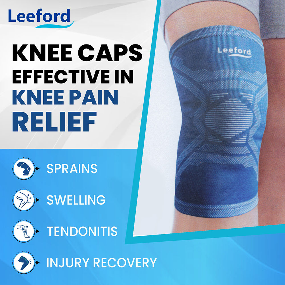 Buy Leeford Soft Designer Knee Support Blue Online