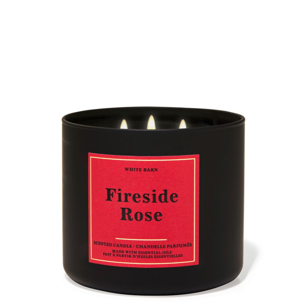 Bath & Body Works Fireside Rose 3-wick Candle
