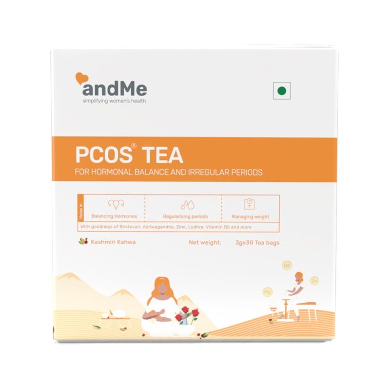 andMe PCOS PCOD Tea - Kashmiri Kahwa