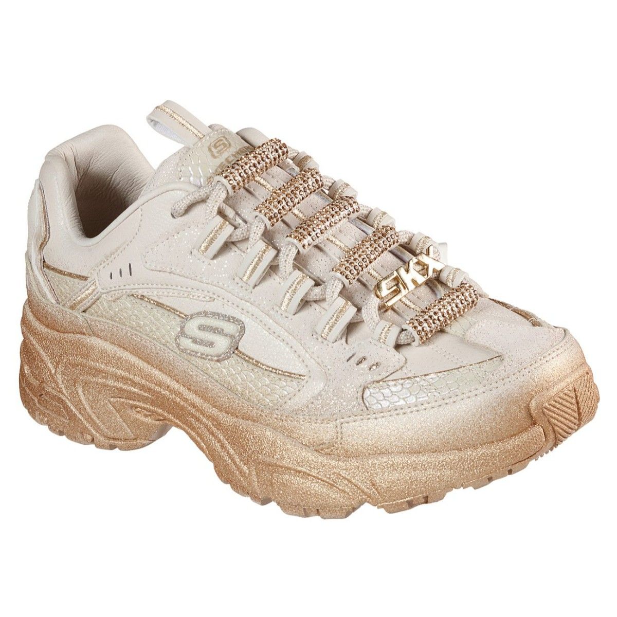 SKECHERS Stamina-gold Chic Natural Sneakers: Buy SKECHERS Stamina-gold Sneakers Online at Best in India | Nykaa