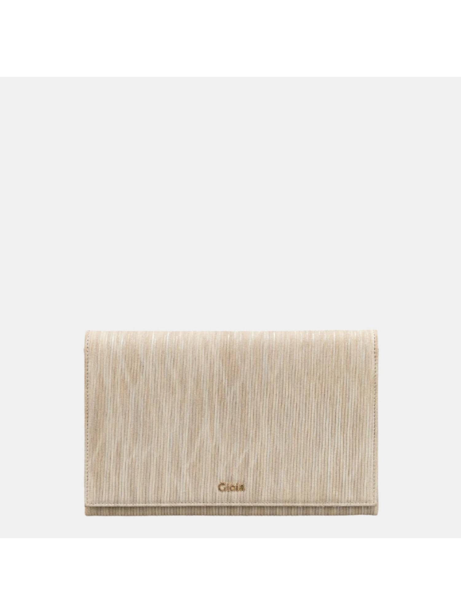 Gioia Estoril Flapover Clutch Beige