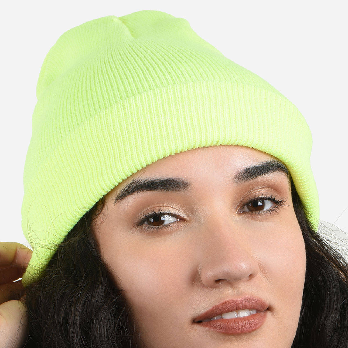 ToniQ Attractive Neon Special Winter Seasonal Synthetic Wool Beanie For Women
