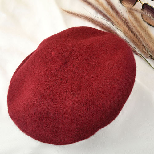 Buy ToniQ Lovely Maroon Special Winter Seasonal Wear Pu Beret Hat
