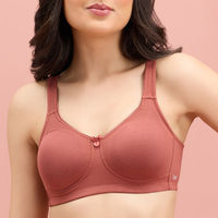 Nykd by Nykaa Breathe Cotton Padded Wireless Transparent Back Bra 3/4th  Coverage- Black NYB007