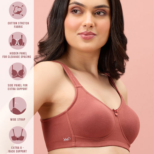 Nykaa Coral Pink Non-Padded Flawless Me Breast Separator bra