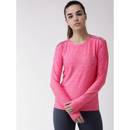 Buy CHKOKKO Women Full Sleeve T-shirt Pink Online