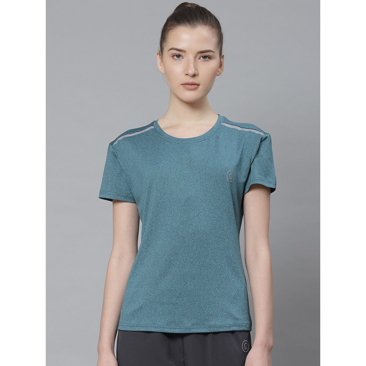 CHKOKKO Women Round Neck Sport T-shirt - Green: Buy CHKOKKO Women Round ...