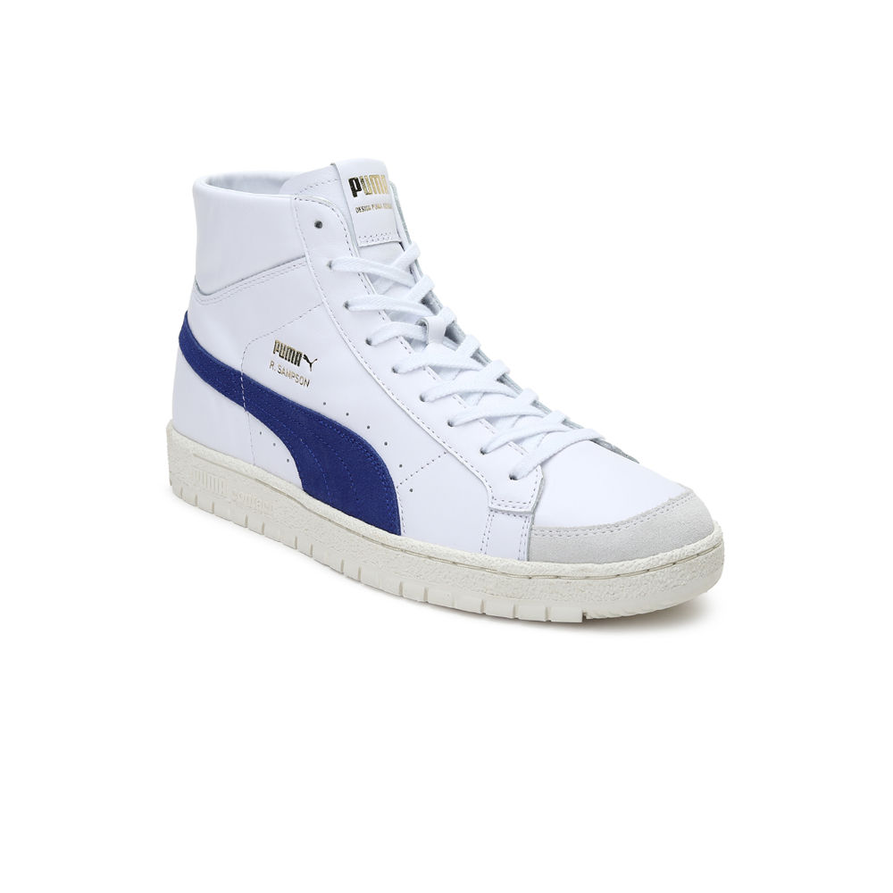 Puma Ralph Sampson 70 Mid OG ホワイト/ブルー Buy Puma Ralph Sampson 70 Mid Og Unisex White Sneakers - 8