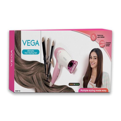 VEGA Ultimate Hair Styling Set, 3 In 1 Hair Styler & Dryer Combo Pack (VGGP- 10): Buy VEGA Ultimate Hair Styling Set, 3 In 1 Hair Styler & Dryer Combo  Pack (VGGP-10) Online