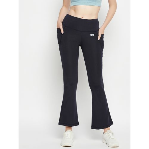 Buy Clovia Comfort-fit High Waist Flared Yoga Pants-Black online