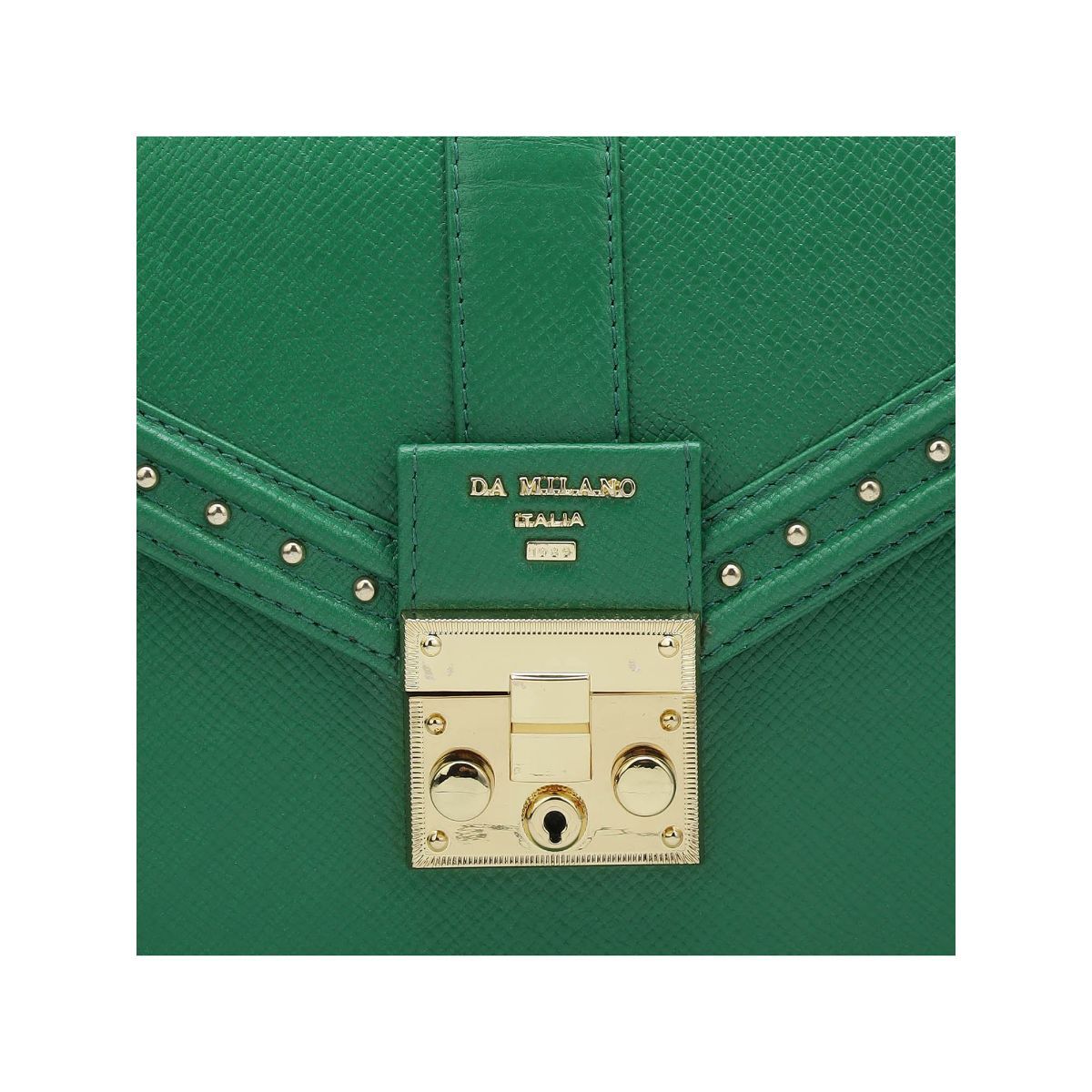 Buy Da Milano Green Solid Sling Bag Online