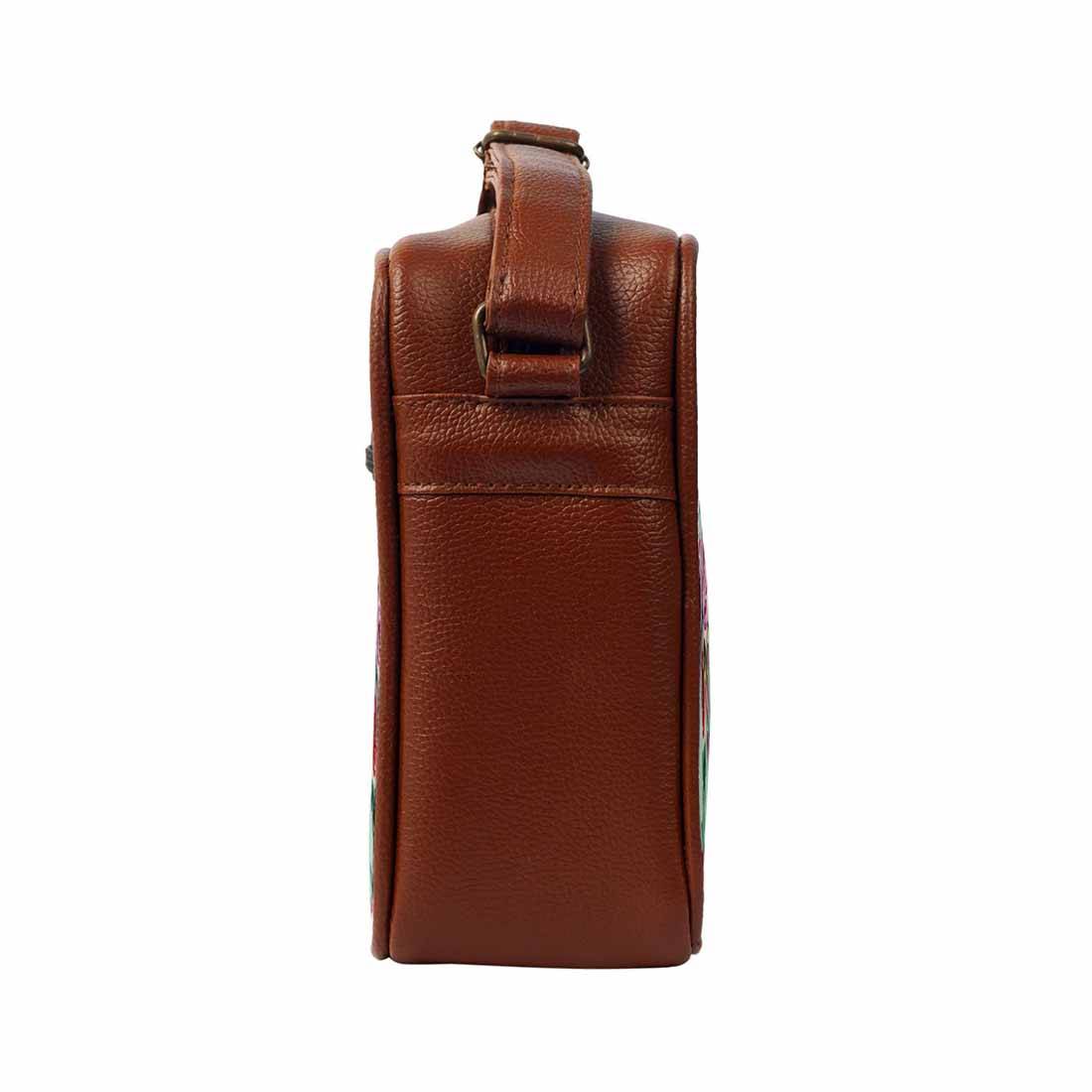 Buy Crazy Corner Painted Floral Rectangle Sling Bag Online
