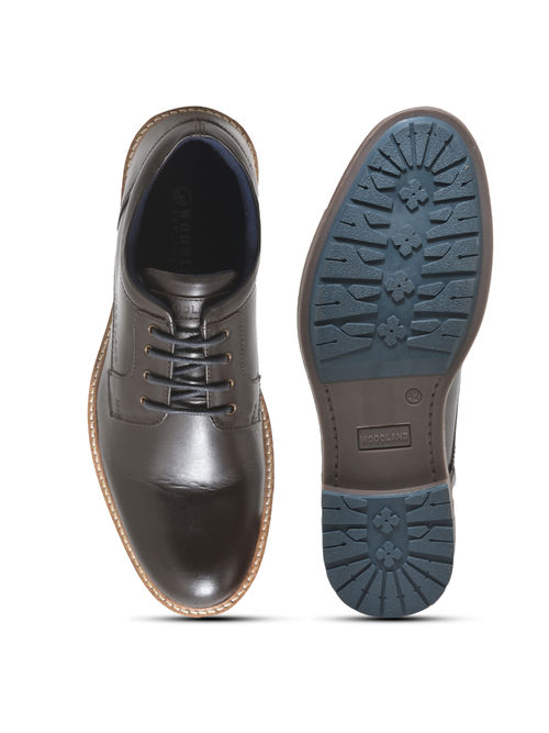Derby Shoe Woodland Shoe Stores WOODLAND Mens Brown Formal Derbies