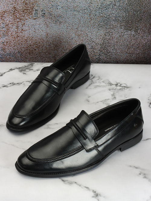 Carlton London Men's Stylish Black Color Comfortable Loafers