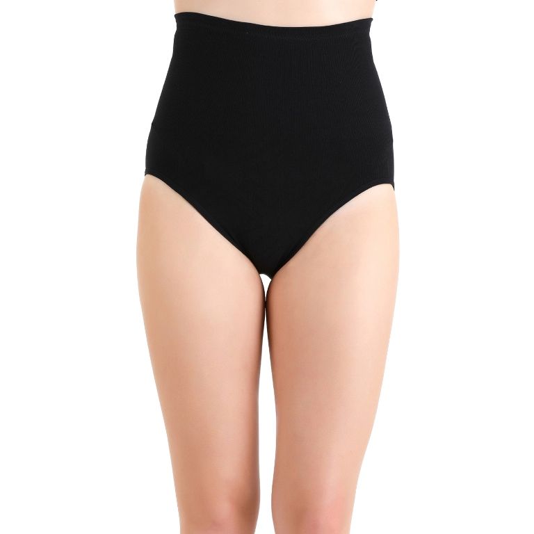 Zivame Everyday Shaping Cotton Midwaist Seamless Hipster Panty - Black (2XL)