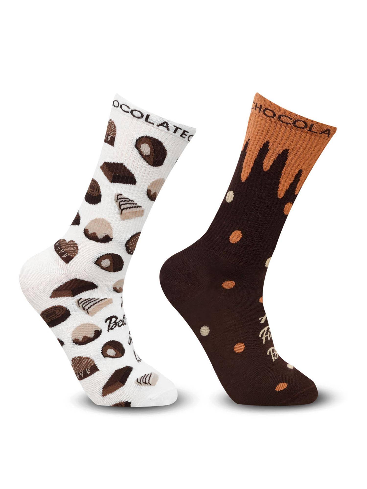 Bonjour Valentines Day Special Crew-Length Socks - Multi-Color (Pack of 2)