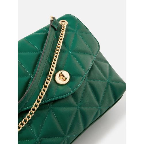 Accessorize London Women'S Faux Leather Green Eva Quilt Shoulder Sling Bag:  Buy Accessorize London Women'S Faux Leather Green Eva Quilt Shoulder Sling  Bag Online at Best Price in India