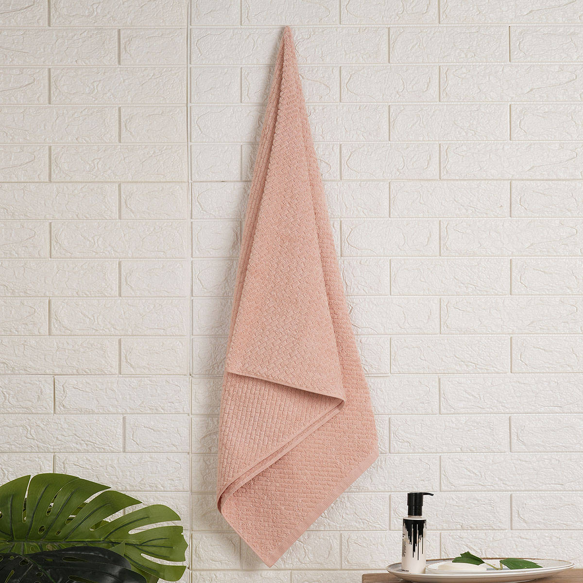 Spaces Genesis Cotton Bath Towel-Rose Cloud (M)