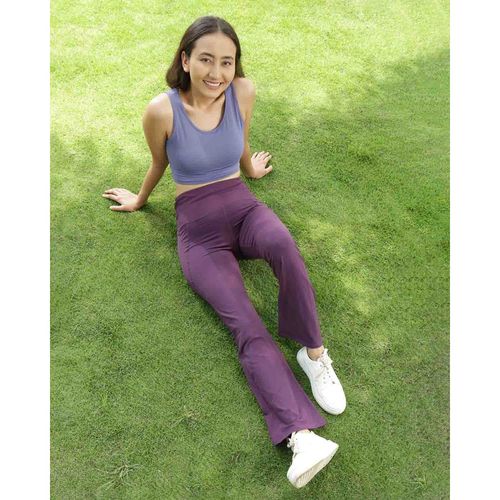 Buy Blissclub Women Grape The Ultimate Flare Pants Regular with 4 pockets  and Versatile Flares online