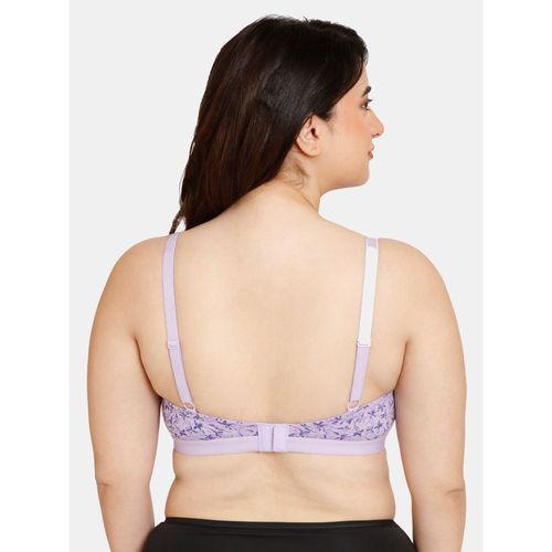 Buy Women's Zivame Lace Non-Wired Hook and Eye Closure Super