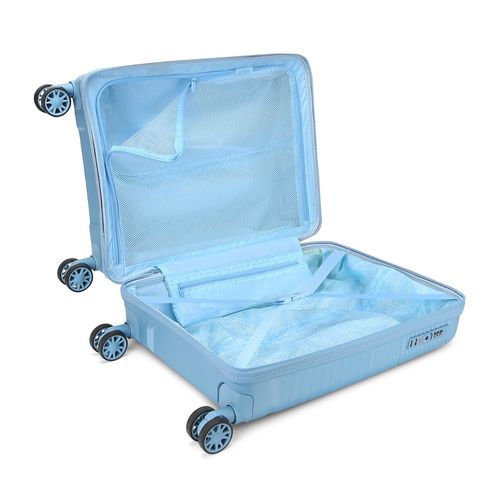 Skybags Skylite Light Blue Hard Luggage 8-Wheel Suitcase Cabin Trolley Bags  (S)