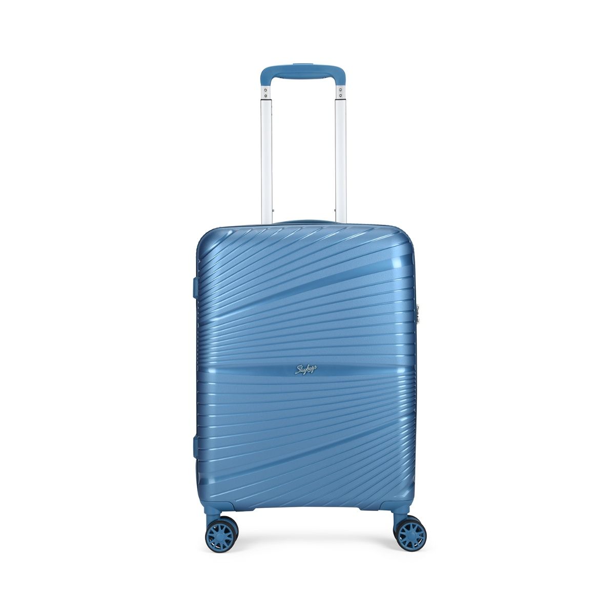 Buy Skybags Skylite Blue Hard Luggage 8 Wheel Suitcase Cabin Trolley Bags Online