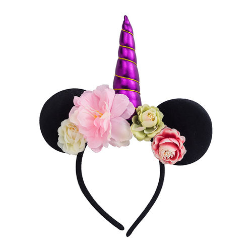 Golden Peacock Purple Unicorn Flowers Shaped Hair Band Buy