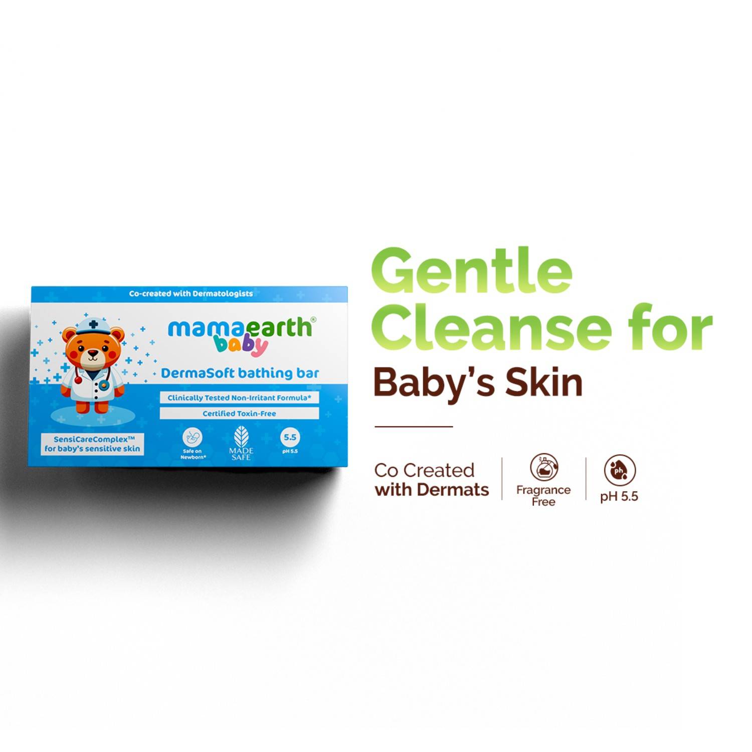 Mamaearth Baby Dermasoft Bathing Bar for Sensitive Skin