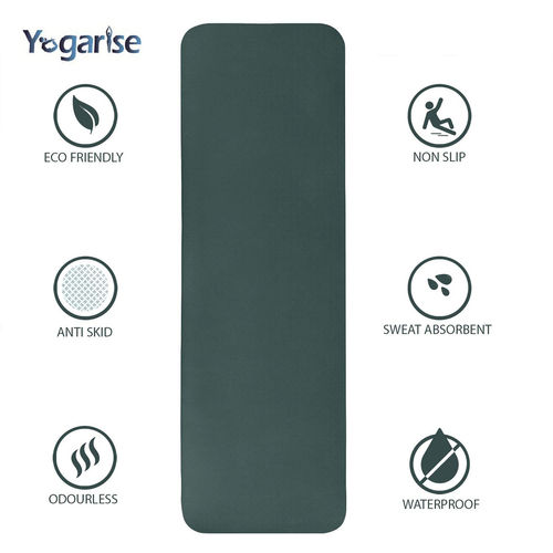 Yogarise Non Slip Yoga Mat with Shoulder Strap and Carrying Bag