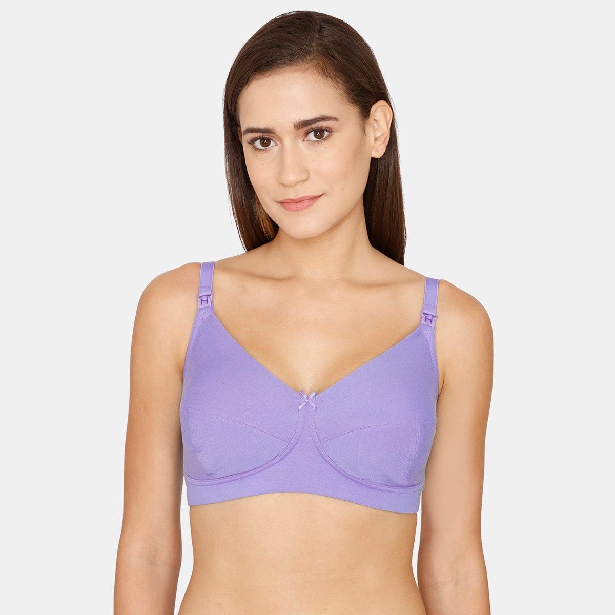 Buy Zivame Cut and Sew Double Layer Side Support Nursing Bra - Geo Lavender  Online