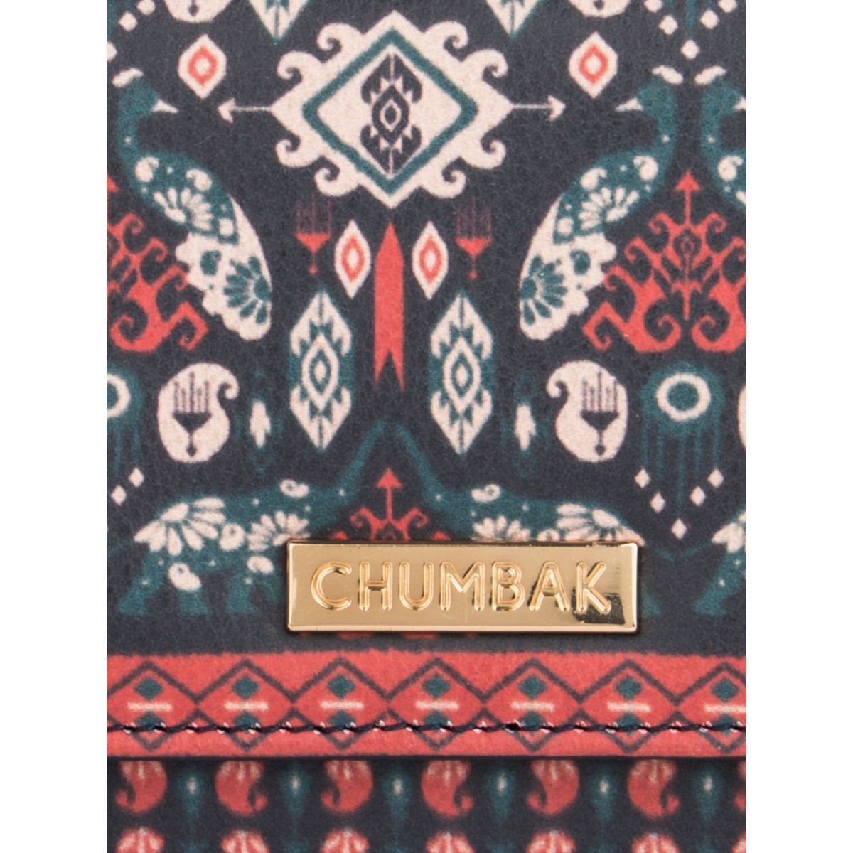 Chumbak Peacock Ikkat Flap Wallet Buy Chumbak Peacock Ikkat Flap