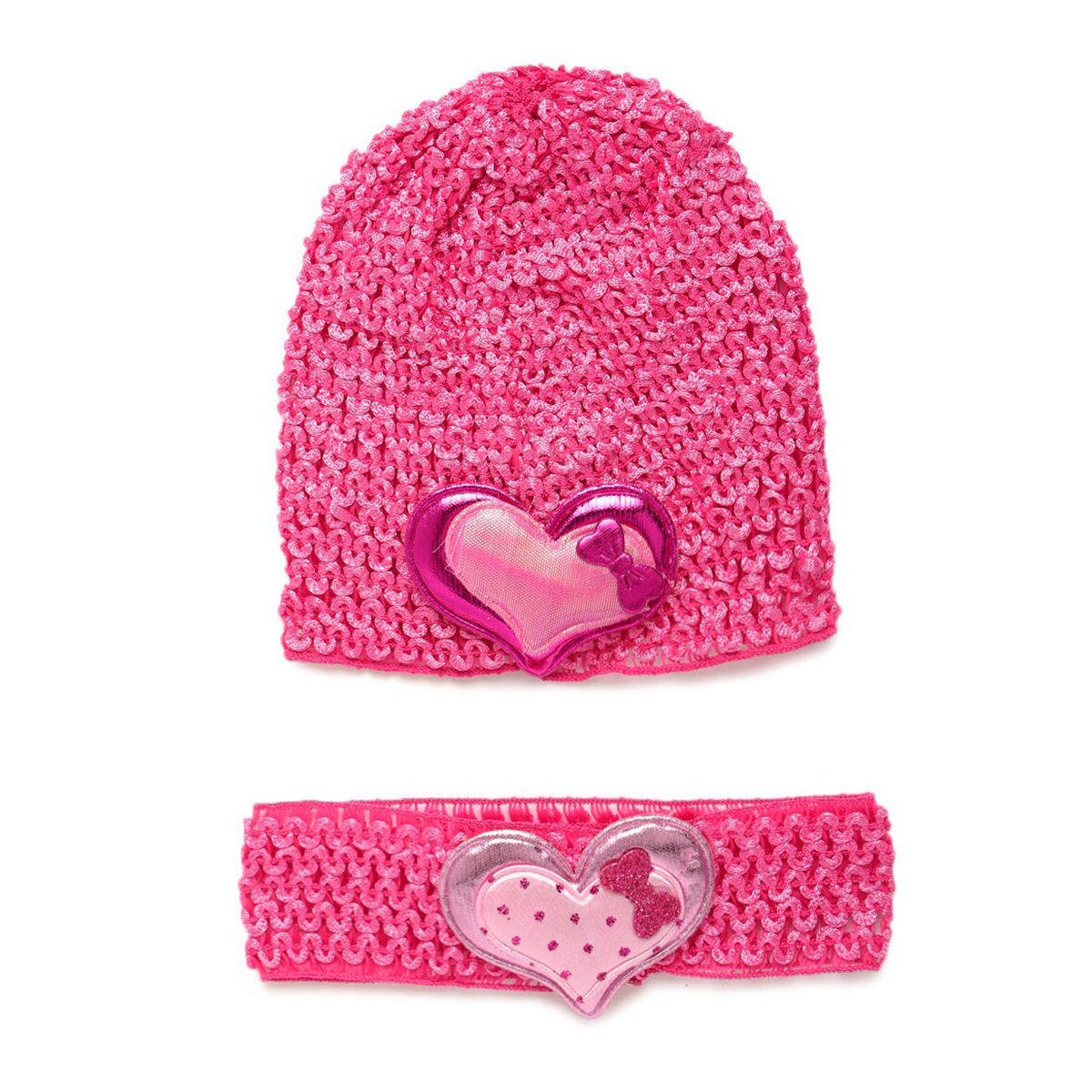Lil' Star By Ayesha Kids Pink Crochet Head Band & Cap Set Buy Lil