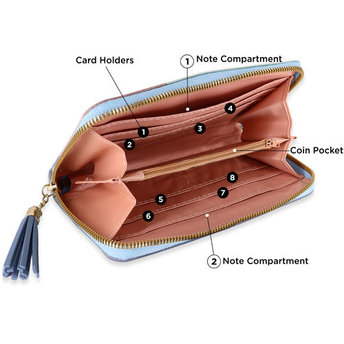 NFI Essentials Women Wallet Phone Purse Multi Card Holders PU Long Wallet  for Women Money Purse