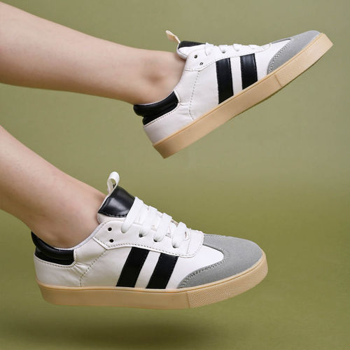 Shoetopia White Smart Casual Sneakers for Women (EURO 39)