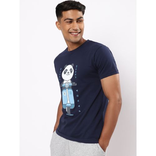 Buy Bewakoof Mens Blue Rider Vroom Panda T-Shirt Online